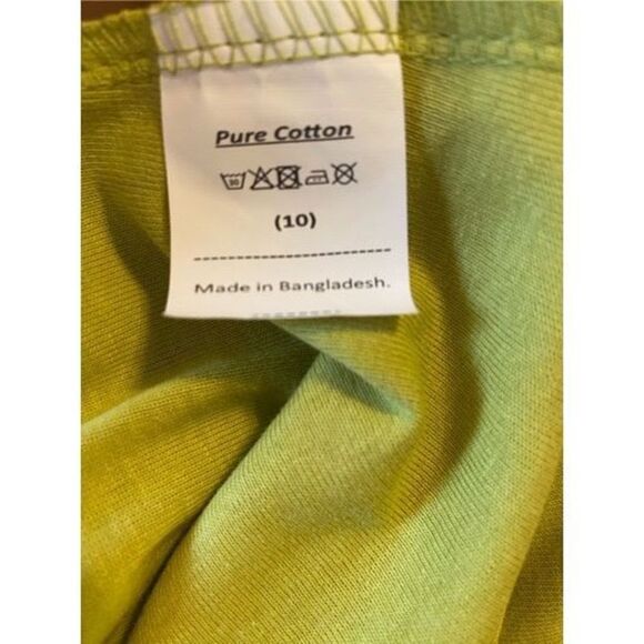 Nasty Gal Lime Green V Neck T Shirt Size 10 - Picture 9 of 9